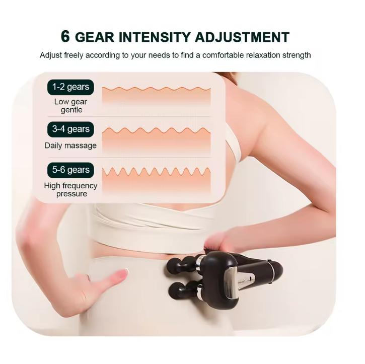 2026 Smart Electric Fascia Gun Body Massage Machine Hammer Home Handheld Hammer Back Deep Tissue Muscle Relaxation Massage Gun