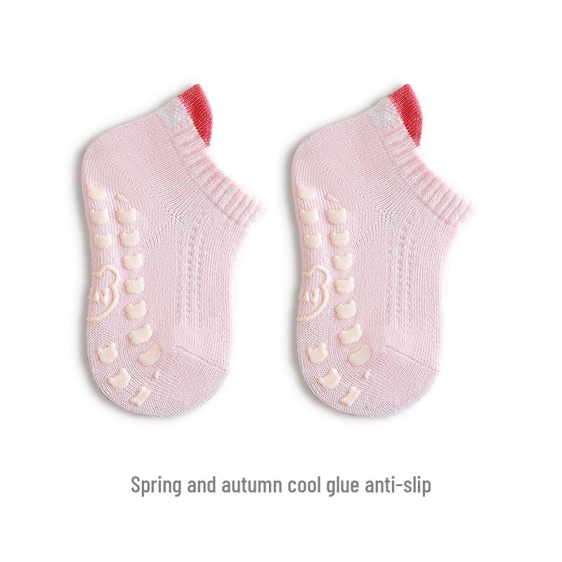 Rutschfeste Kleinkind-Baumwollsocken für Jungen und Mädchen - Frühling & Herbst