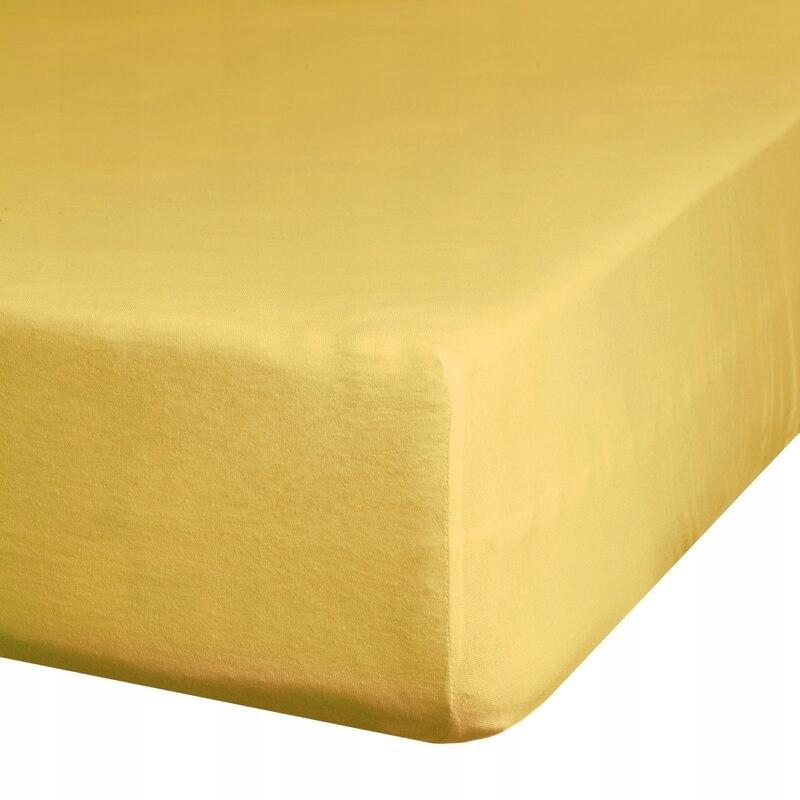 Jersey Fitted Sheet 140X200+30 Mustard 1 Pc