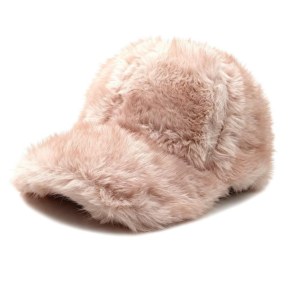 Cold Protection Faux Mink Fur Baseball Cap 55-60CM Thermal Duckbill Hat Sport
