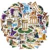 35-150pcs Ancient Greek Architecture Stickers Vintage Aesthetic Sticker Graffiti Diy Laptop Luggage Decals History Buffs Gift