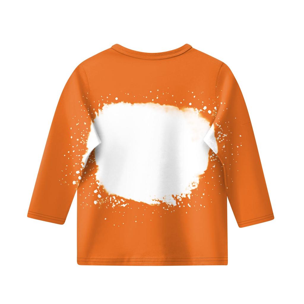 Print topper for ungdom jenter 5-16 år rund hals 3/4 ermer T-skjorter Trendy topper antrekk T-skjorter