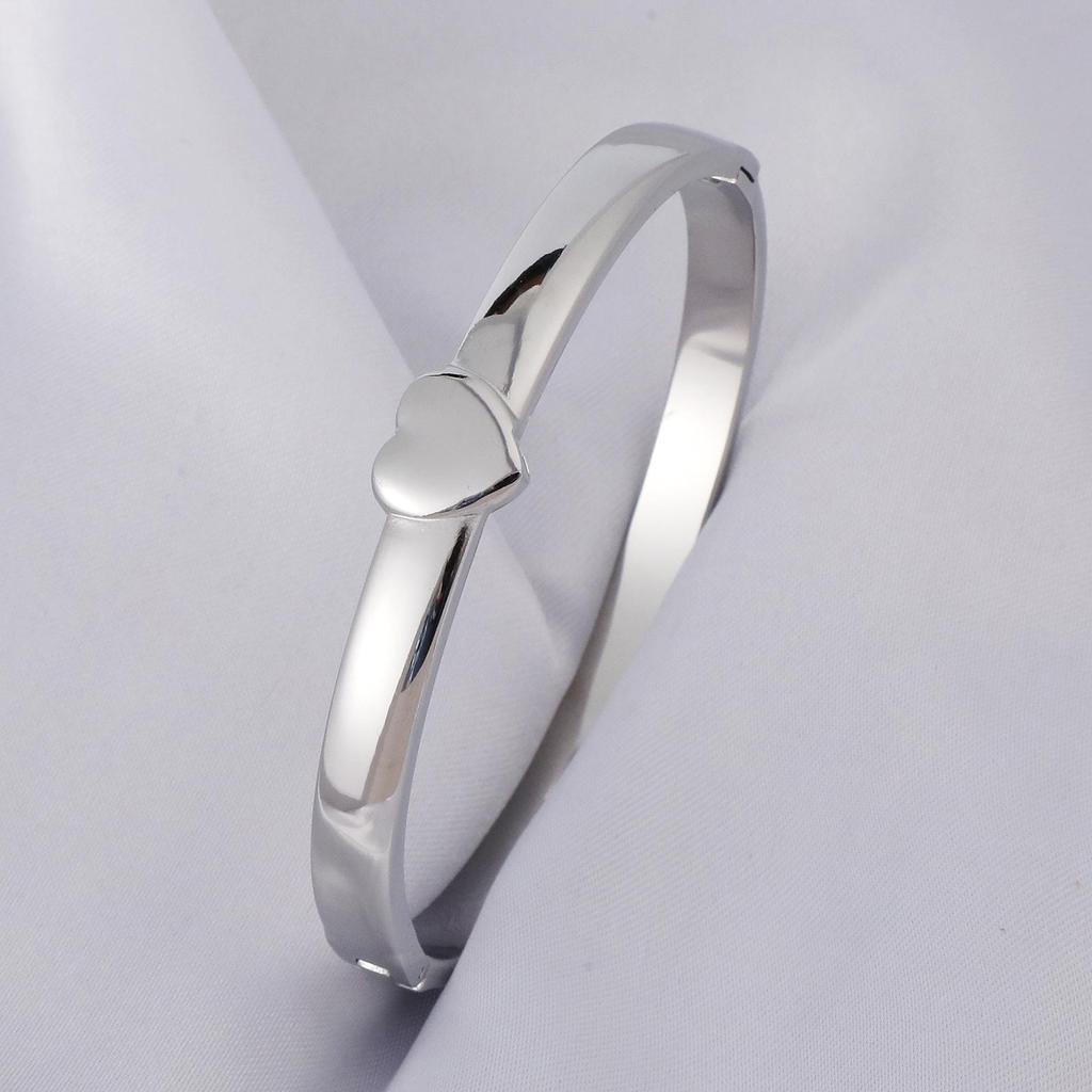 Heart-Shaped Stainless Steel Bracelet - European and American Style for Couples