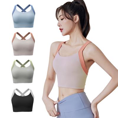 Sport-Bh Frauen Gym Crop Top Workout Kleidung Hohe Unterstützung Yoga Bh Quick Dry Fitness Gym Büstenhalter Lauf Unterwäsche Sport top