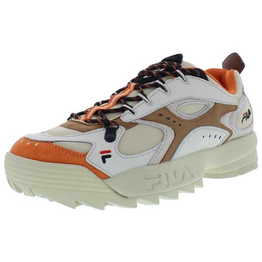 Fila Disruptor Shock Absorbing Durable Low Top Casual Shoes Men Sneaker Yellow Brown 1RM00726-205