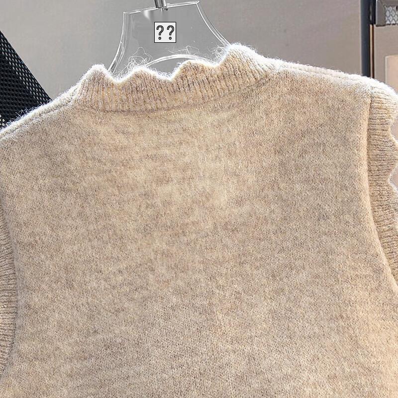 Women's Wool Blend Lace Collar Vest