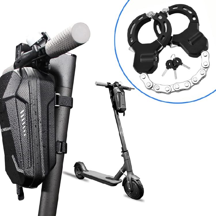 Pevný elektrický skútr zámek, Zámek na jízdní kola, Motocykl vyztužený řetězový zámek manžetový zámek se 3 klíči pro skútr