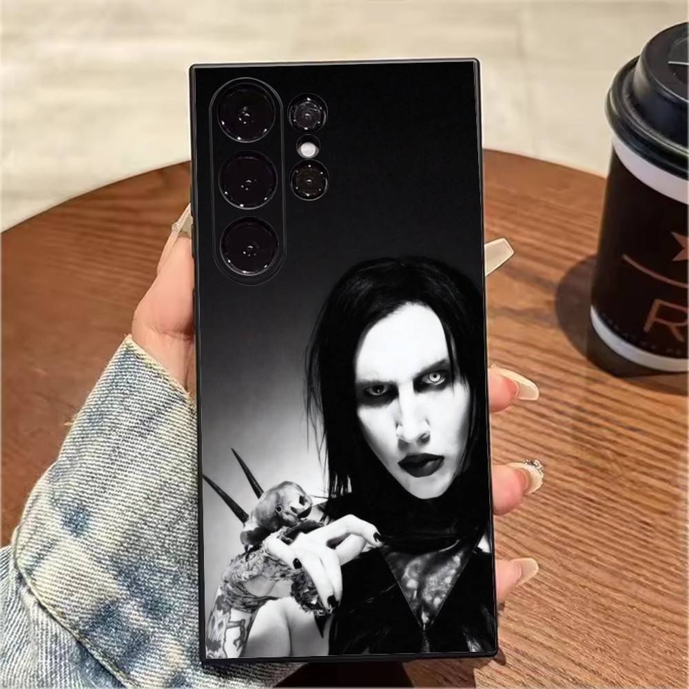 M-Marilyn Death Rock Mr-M-MansonS Phone Case For Samsung S25,S24,S21,S22,S23,S20,Ultra,S26,Plus,Fe,Note,5G Black Cover
