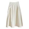 Spring and Autumn new elastic waist loose pocket skirt women's high waist A-shaped skirt big pendulum medium and long umbrella skirt