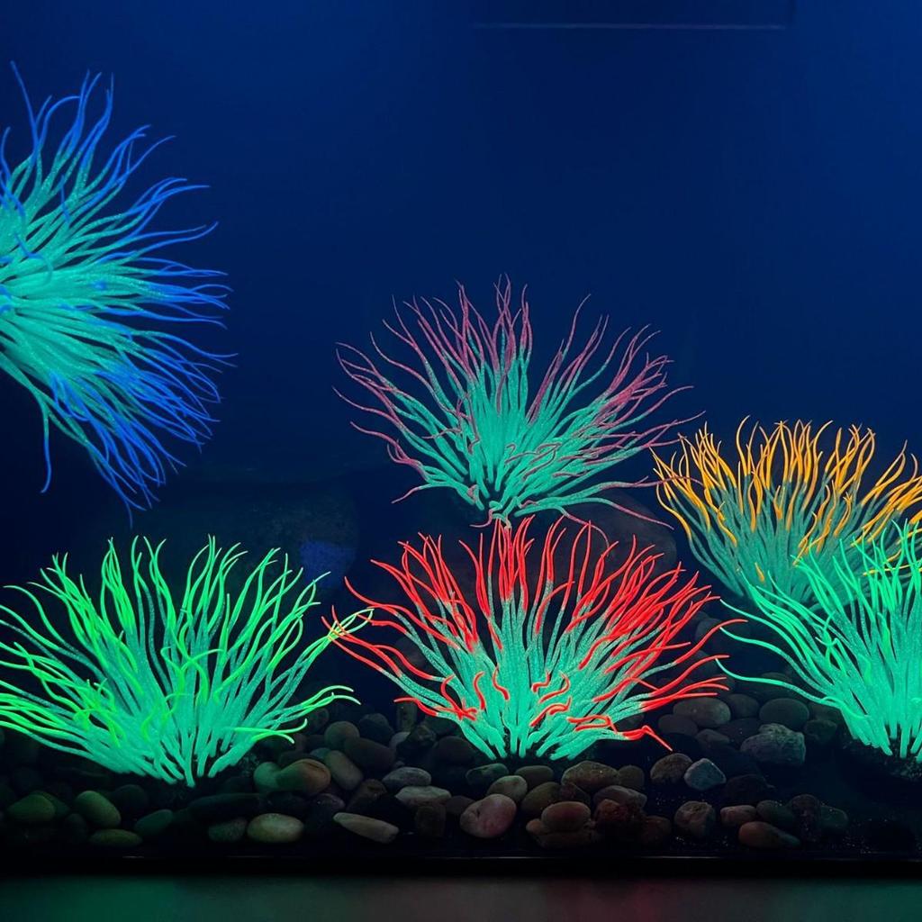 Luminous Aquarium Silicone Sea Anemone Decoration - Medium Size