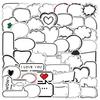 50 Black and White Bubble Frame Graffiti Stickers Decorate Guitar Notebook Suitcase DIY Waterproof