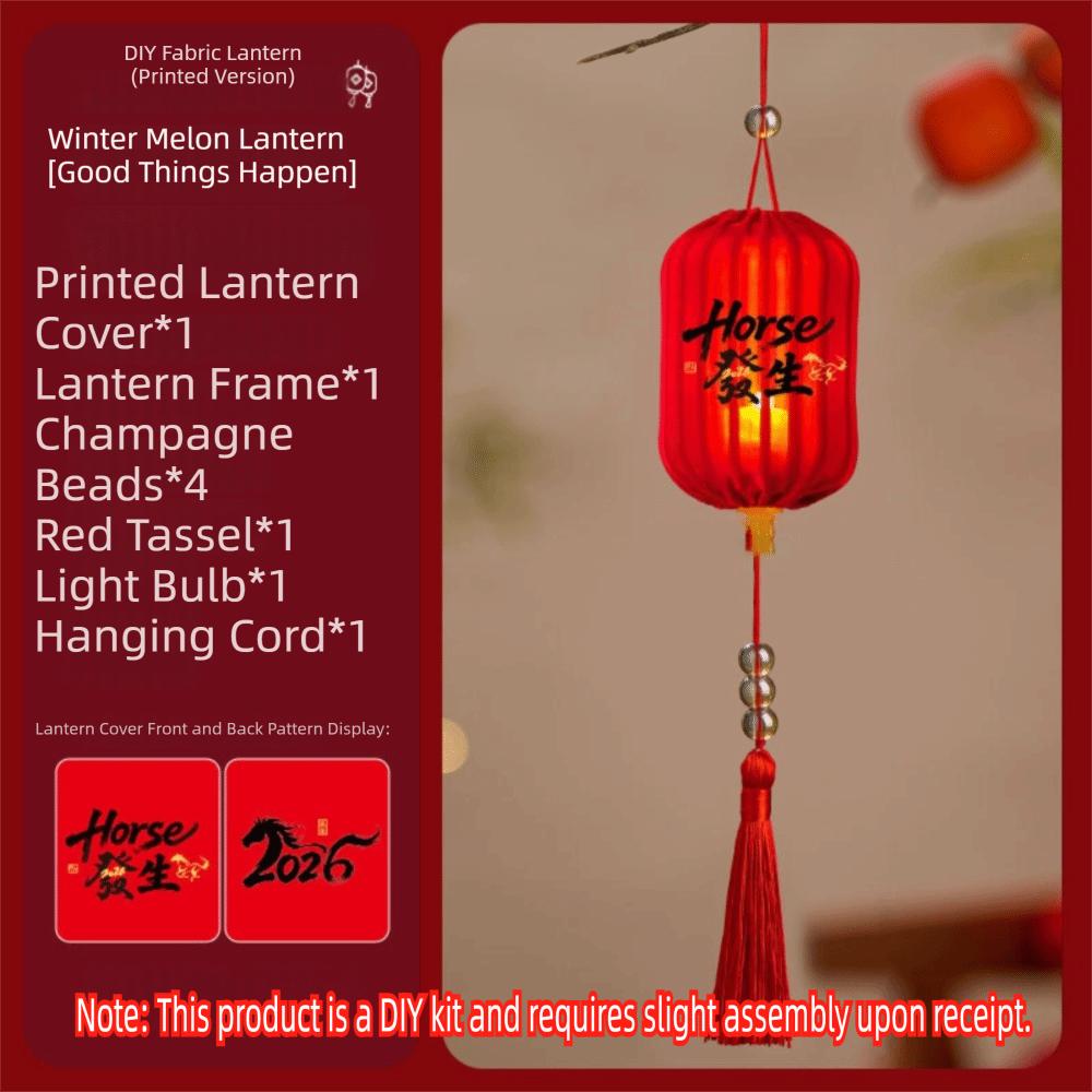 

DIY Assembly New Year Lantern Red Lantern-shaped Pendant Wedding Festival Home Party Decoration B3