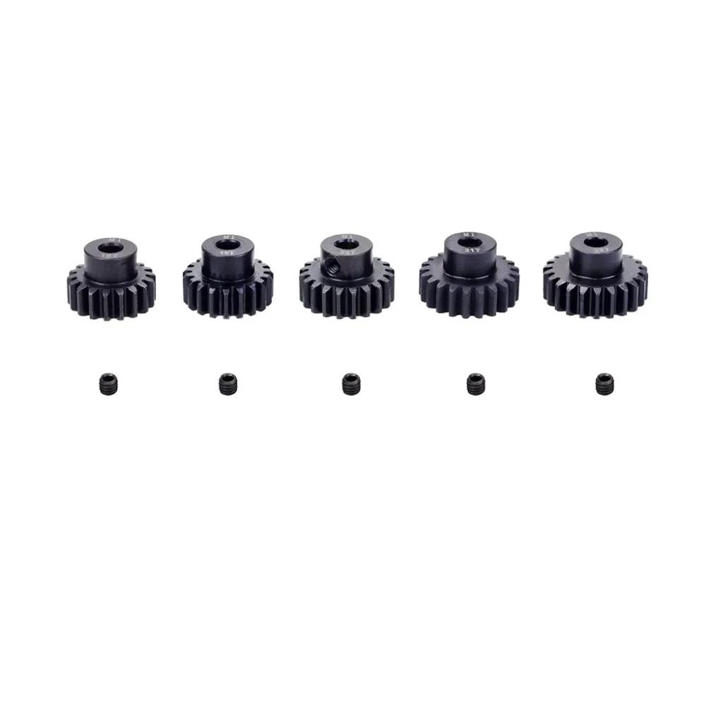 M1 5mm Welle 11-15Z 16-20Z 21-25Z 26-30Z Schwarzes Stahlmetallritzel Motorritzel für 1/8 1/10 RC Auto Modell Spielzeug Motorzubehör