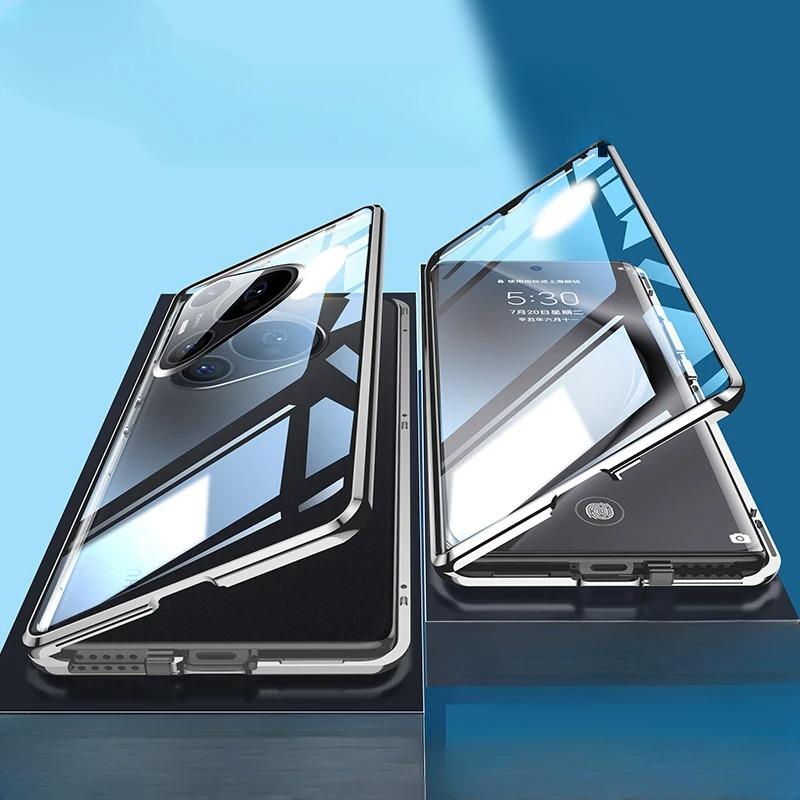 Custodia Magnetica Anti-Spionaggio a 360° per Huawei Pura 80/ 70 / Pro/ Pro+/ Ultra con Protezione Lente Fotocamera in Vetro Temperato Paraurti per Te