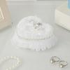Romance Lace Wedding Rings Holder Heart Shape Fingerring Box For Bridal Party Formal Occasion Jewelry Gift Display