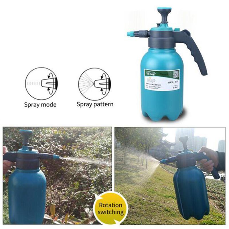 Pulverizator chimic de apă de 2 litri, sticlă portabilă de pulverizare portabilă pentru grădină