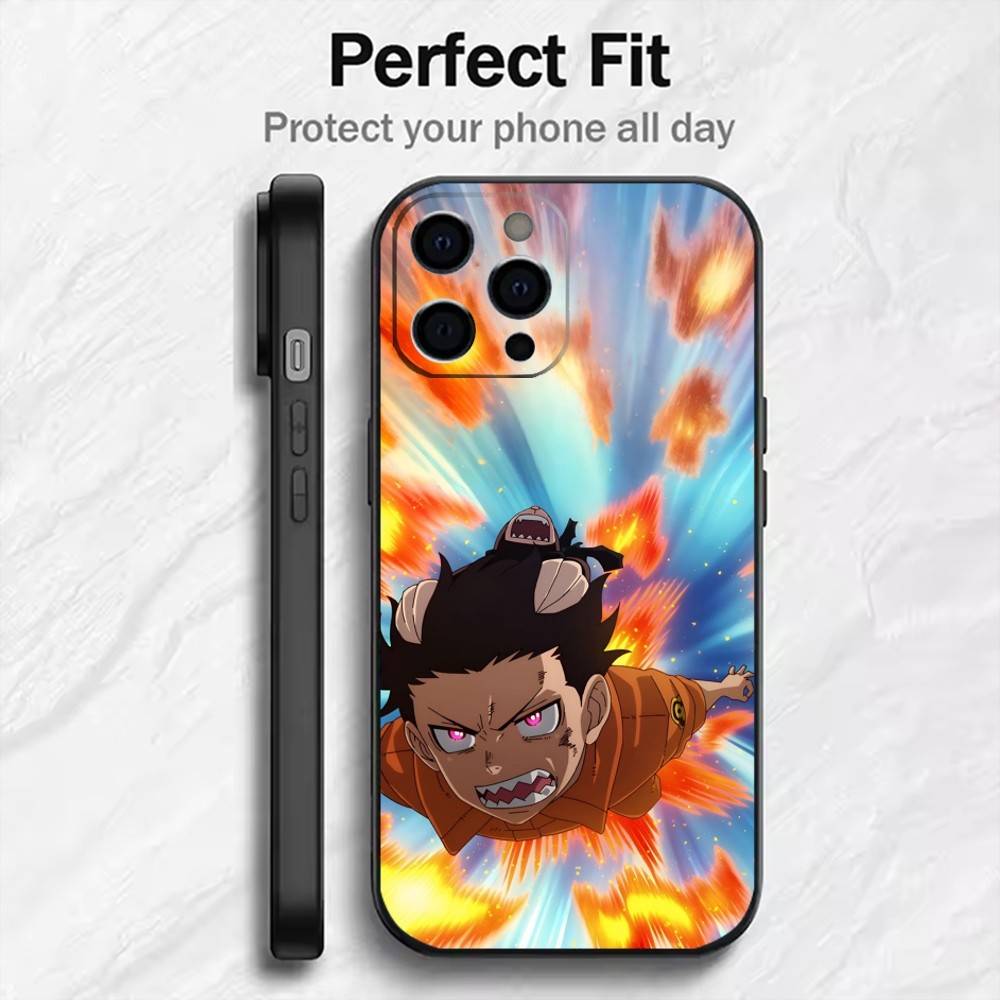 

F-Fire F-Force Phone Case For iPhone17,16,15,14,13,12 Plus,Max Soft Silicone Black Cover iPhone13PRO
