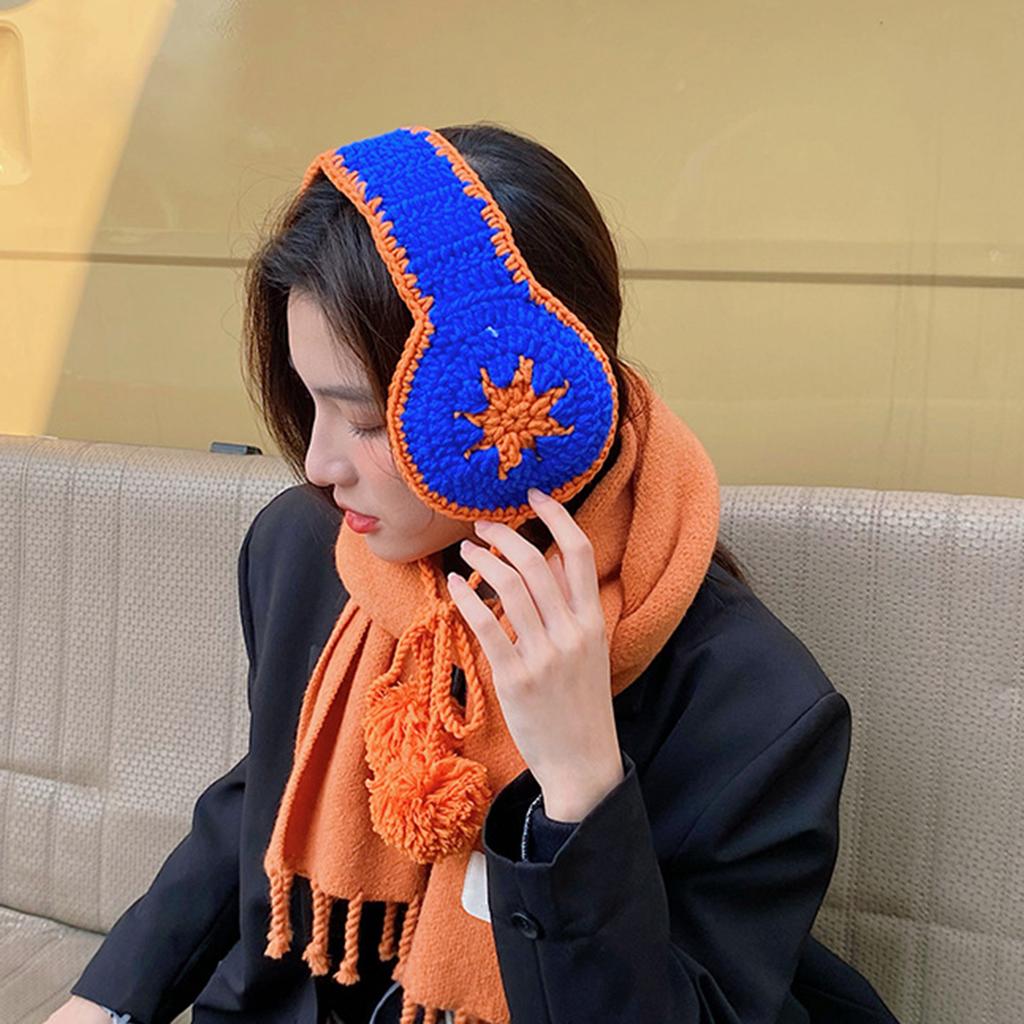 Thick Liner Knitted Earmuff Soft & Warm Ear Covers for Women Teens Girl Lovely Handcrochet Ear Protectors Accessories