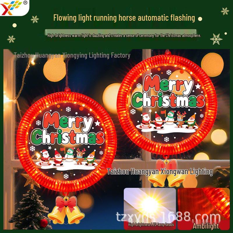 LED Christmas Fairy Lights: Indoor Flashing Ornaments for Festive Window Decoration