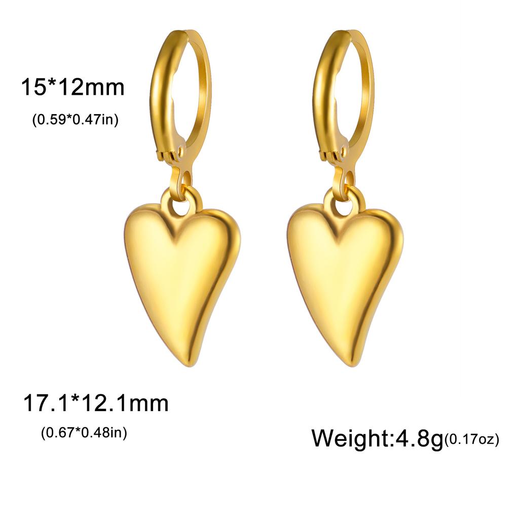 Heart Shaped Starfish Sun Pendant Hoop Earrings For Women Fashion Jewelry Gift