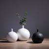 Nordische minimalistische Keramik-Hydrokultur-Vase, rund, Bürotisch, matt, Blumenvasen, Heimdekoration, Ornamente