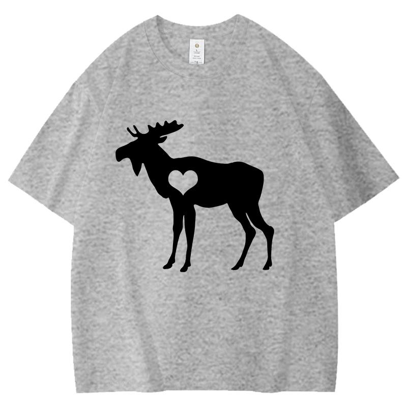 

Fashion Camel Deer Designed by Love Walk Print TShirt Casual Short Sleeve Graphic Tee Shirt Unisex Loose Harajuku Cotton Tops S