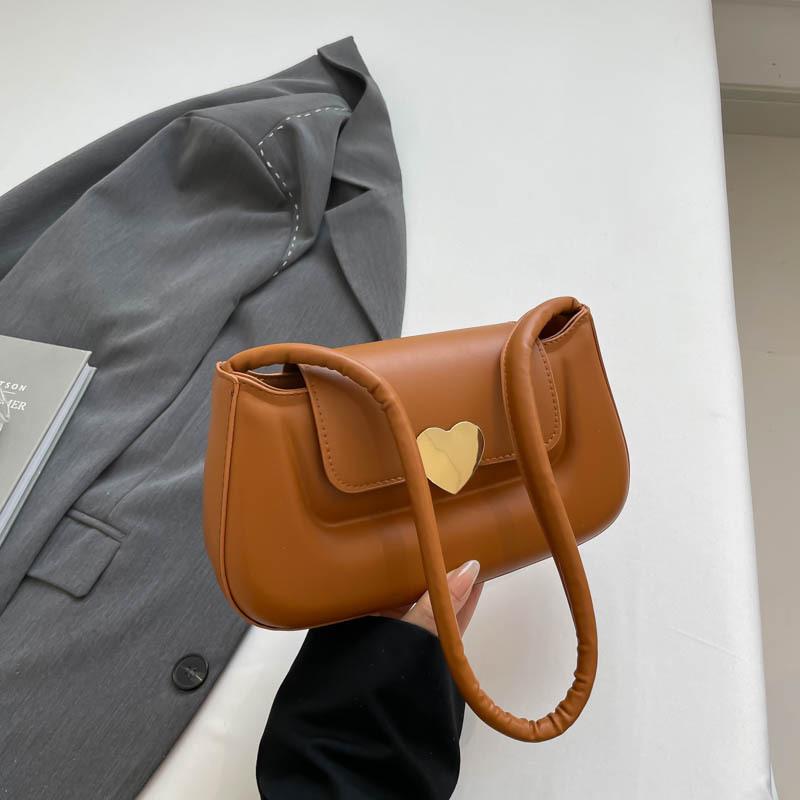 Premium Sense Unterarmtasche 2025 neue trendige Damenhandtasche Nischendesign vielseitige Umhängetasche Liebe süße kleine Tasche