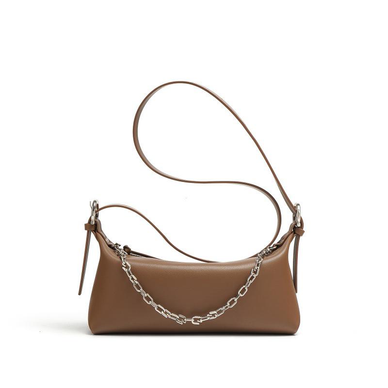 Spring 2024 Women's Genuine Leather Shoulder Crossbody Bag - Trendy Small Square Underarm Handbag