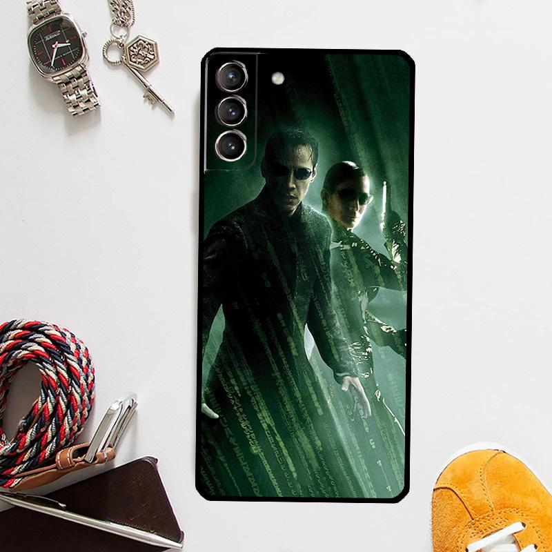Matrix Cover For Samsung Galaxy S23 Ultra S8 S9 S10 S22 Plus S20 S21 FE Note 10 20 S24 Ultra Case