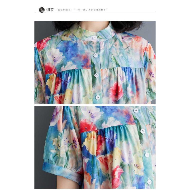 Neue lockere Übergröße Mode Druck Skinny Midikleider