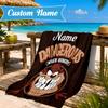 Custom Name Troublemaker Taz Devil Beach Towel Microfiber Beach Towel, Lightweight and Quick-Dry, for Summer Travel, Swimming Pool Gift