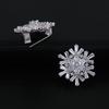 High-End Japanese Korean Snowflake Brooch for Women: Gold-Plated with Micro-Inlaid Zircon, Anti-Exposure Pin