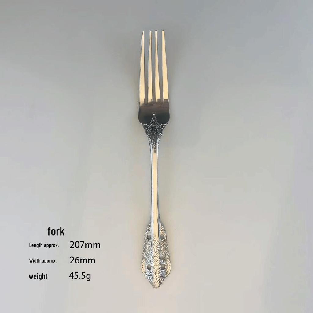 French Royal Court Stainless Steel Cutlery Set: High-End Spoons, Knives, and Forks