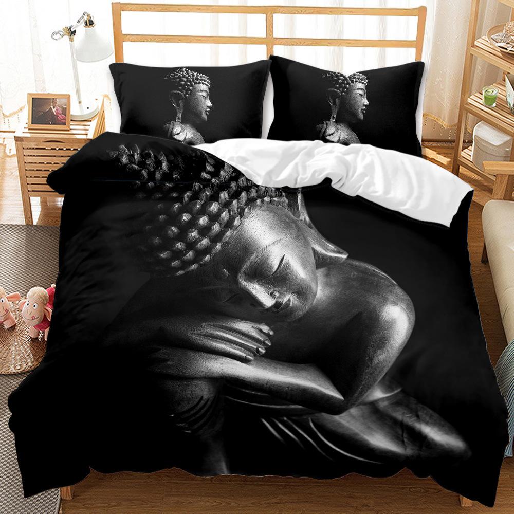Handdraw Budha 3D Art Duvet Cover Set King Queen Double Full Twin Single Size Bed linen set
