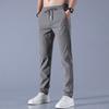 Men's Summer Casual Pants Thin Straight Color Matching Personalized Trend Ice Pants