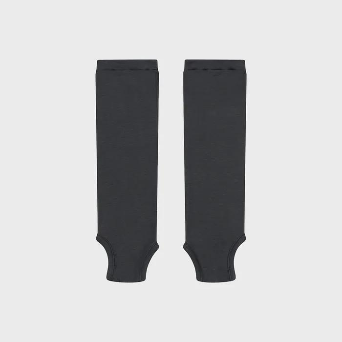 Open toe sheer knee socks CHARCOAL