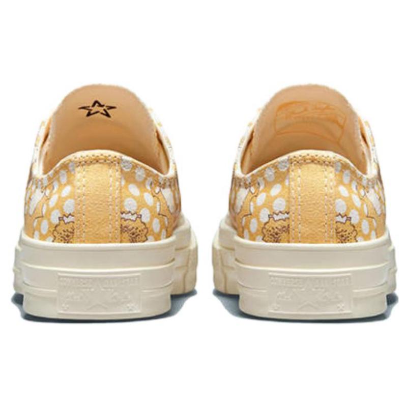 Converse Chuck 70 Chuck Taylor All Star 1970s Floral Print Classic Versatile Casual Low-Top Espadrilles Women's Yellow White