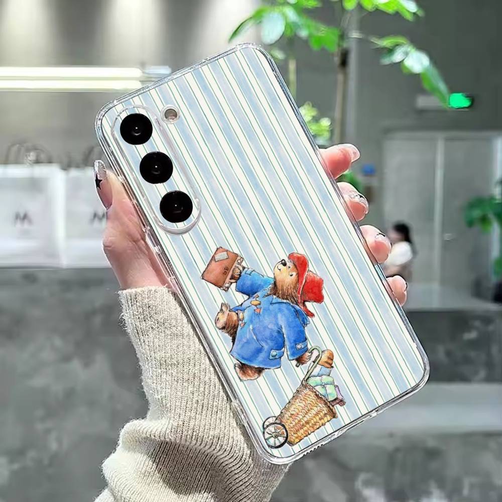 Cute P-Paddington Bear Phone Case For Samsung Galaxy A91,80,73,72 ,71,53,52,32 ,31,22,21s,20,Transparent Case