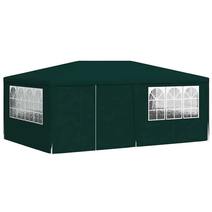 VidaXL Tente de Réception avec Parois Latérales Belvédère Tonnelle Pavillon Chapiteau Mariage Barbecue Voyage de Camping 4x6 48538