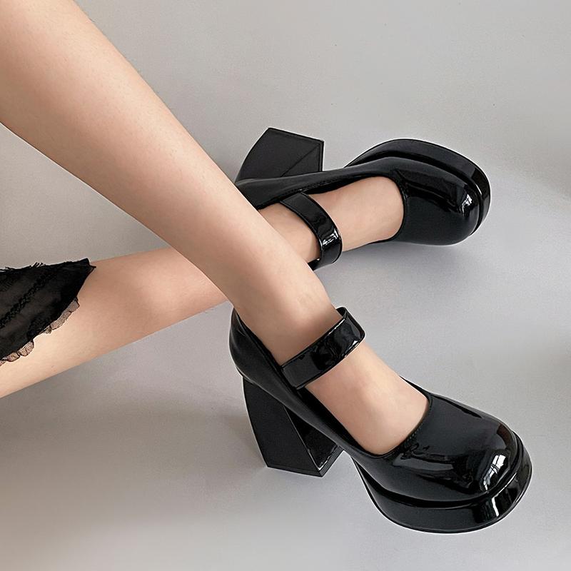 Autumn Platform Thick Heel Women Mary Jane Shoes Fashion Shallow Ladies Outdoor Party Dress Pumps