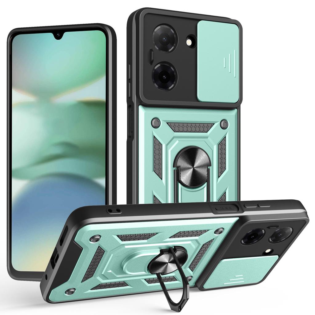 AMORUS For Xiaomi Redmi A5 NFC (EU) (173.45mm) Case Kickstand PC+TPU Phone Cover with Camera Lens Slider