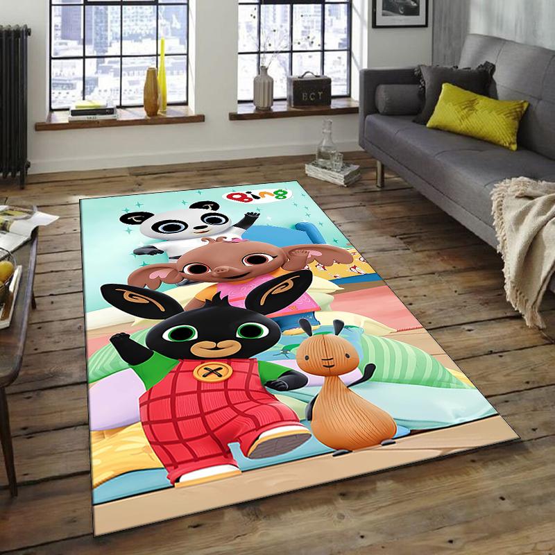 1pc Bing Bunny2 Design Area Rug - Non-Slip, Soft & Cozy Floor Mat for Living Room, Bedroom, Office - Indoor/Outdoor Decorative Carpet