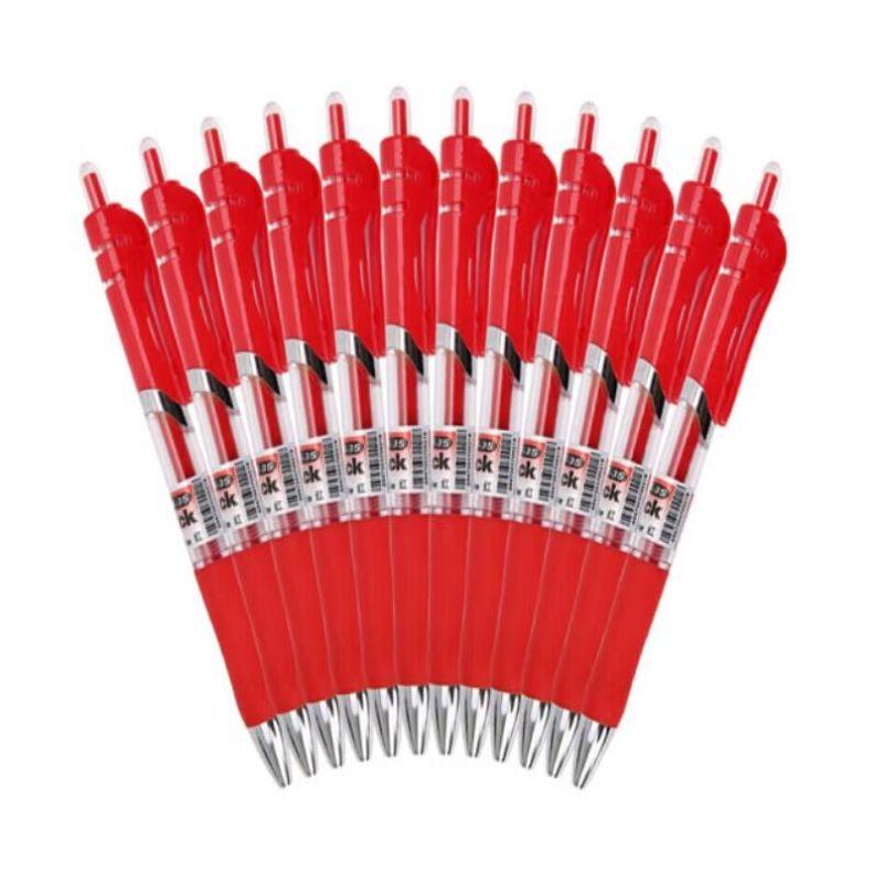 M&G K35 Red 0.5mm Retractable Gel Pens, 12-Pack