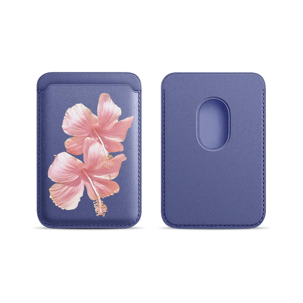 Hibiskusblüten Kartenetui Hülle Handy-Kartenhalter Für Magnetische Hülle Geeignet Für Alle iPhone Für Magsafe Karten-Handy Rückentasche