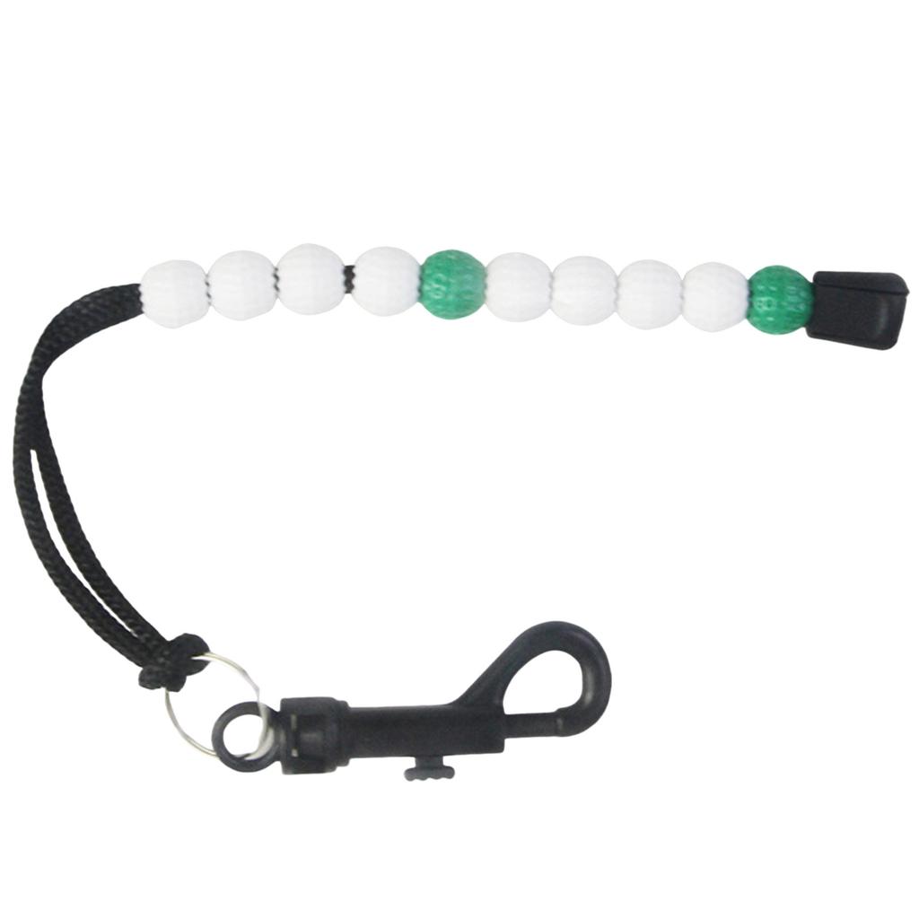 Portable Golf Beads Counter Durable Plastic Beaded Chain Scorekeeper for Golf Sports Accessories