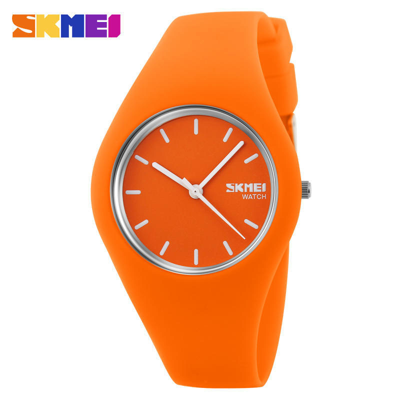 SKMEI 9068 Wristwatches For Lady Fashion Casual Watch Female Gift Women Watches Man Silicone Strap 3Bar Waterproof Clock Quartz