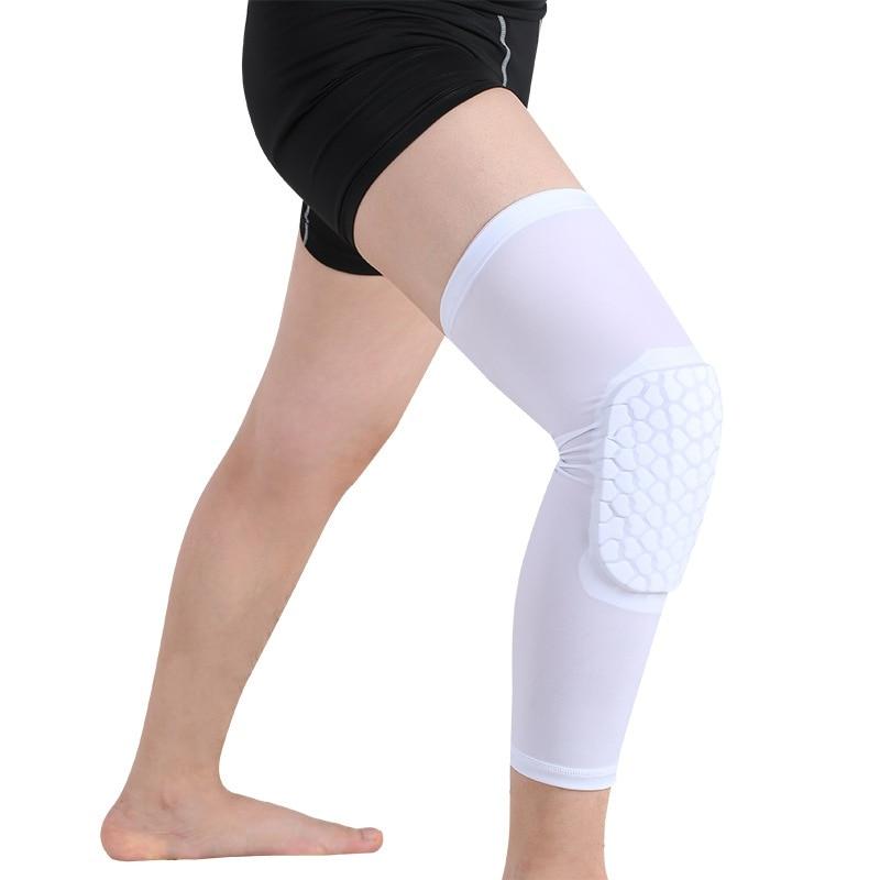 1PC Basketball Knee Protector Compression Sleeve Honeycomb Foam Pads Brace Kneepad Fitness Gear Volleyball Support