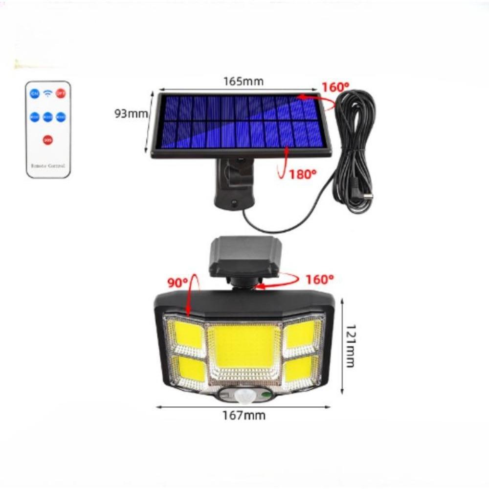 40W Solar Lights Outdoor Motion Sensor 168LED/168COB Waterproof Split Flood Lights With Remote Control For Patio Yard Garden Garage