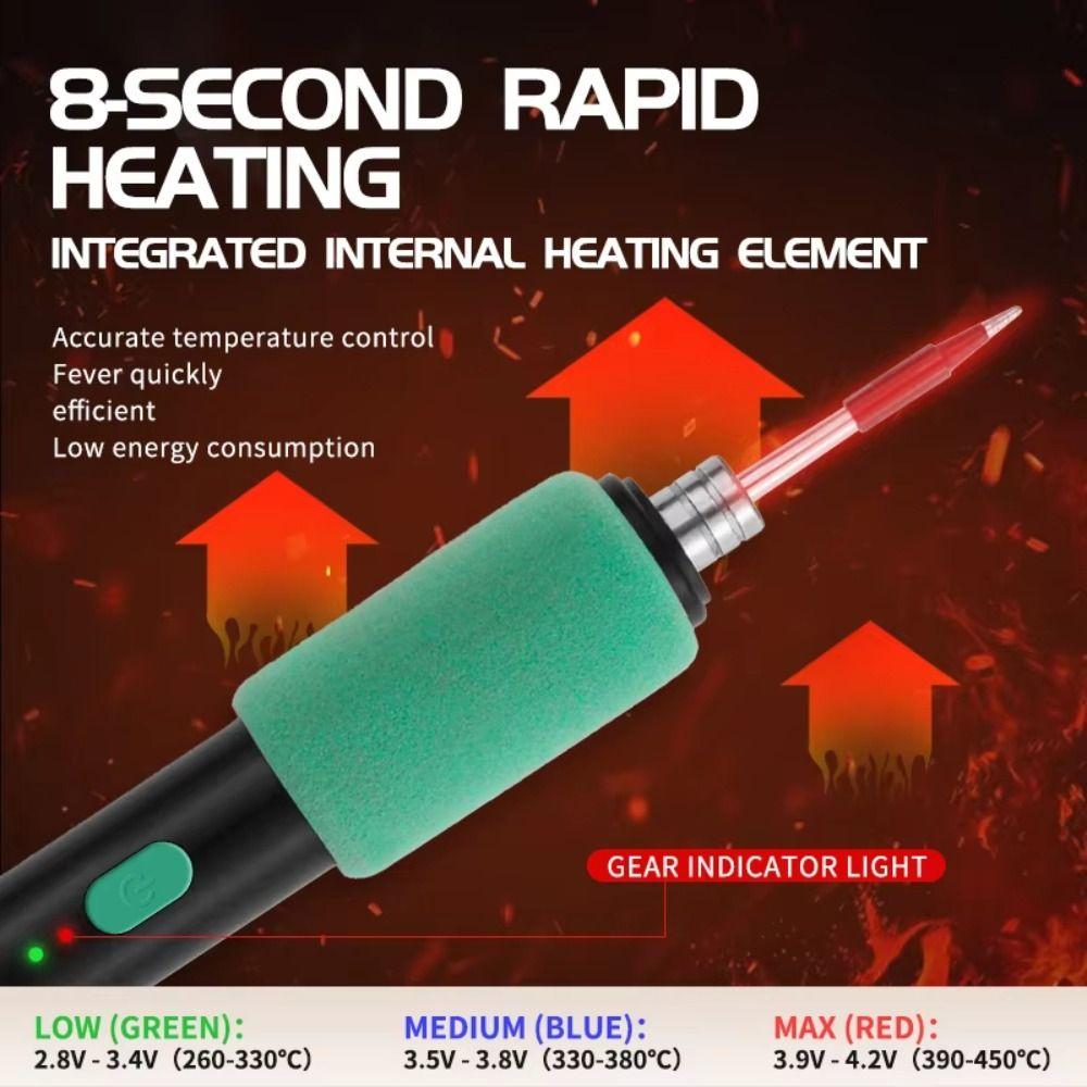 Dual-Use Function USB Soldering Iron Cordless Electric Iron Solder  DIY Projects