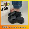 Fashion and Versatile Outer Wear, Light and Casual Beach Sandals 2025 Summer and Autumn New One-word Thick-soled Height-enhancing Cool Slippers Women